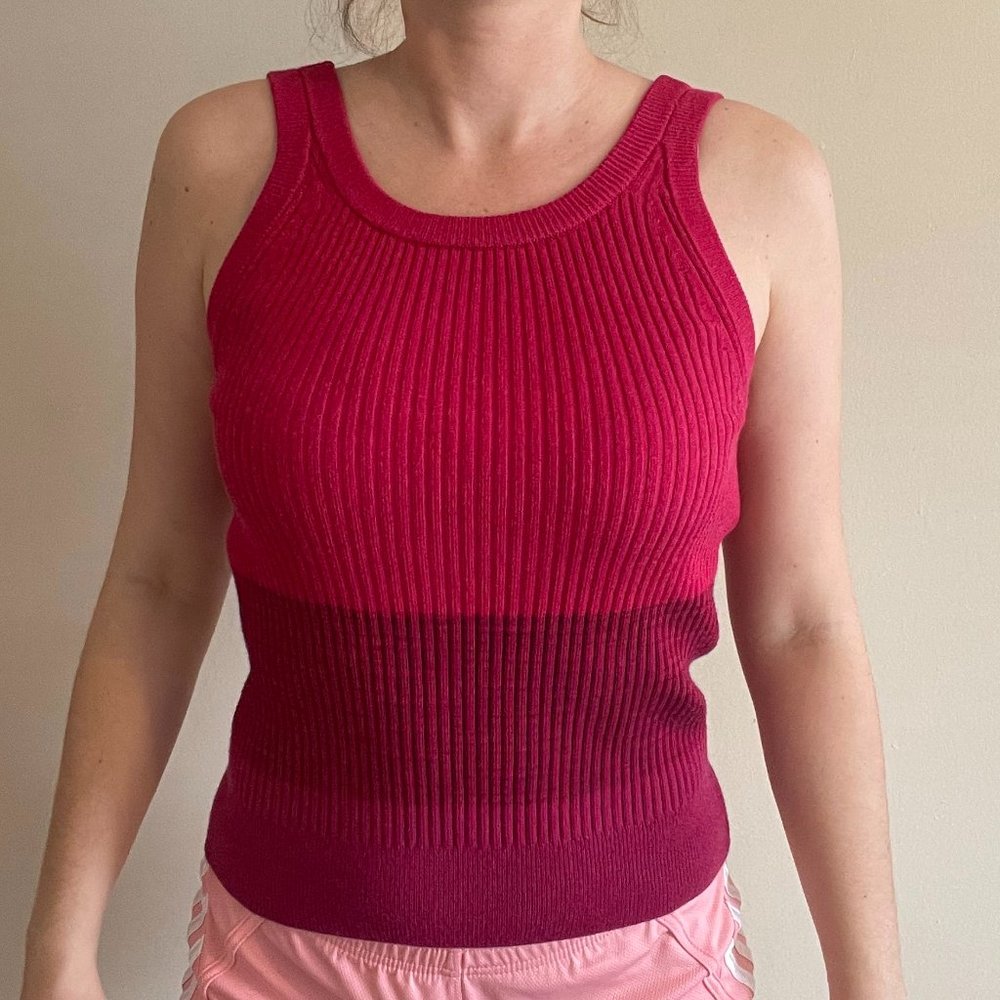Anthropologie Red Sweater Tank - X SMALL